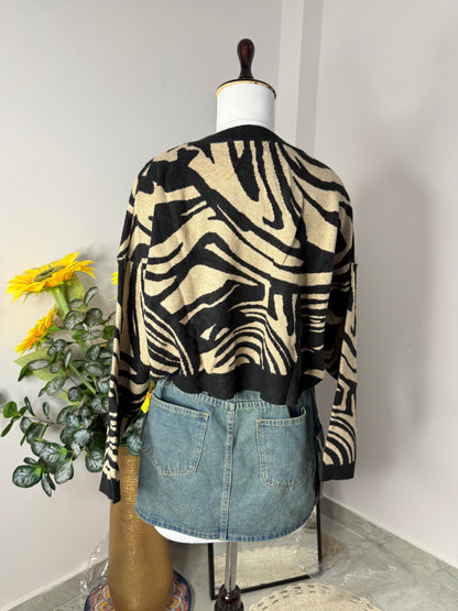 Abstract black sweater