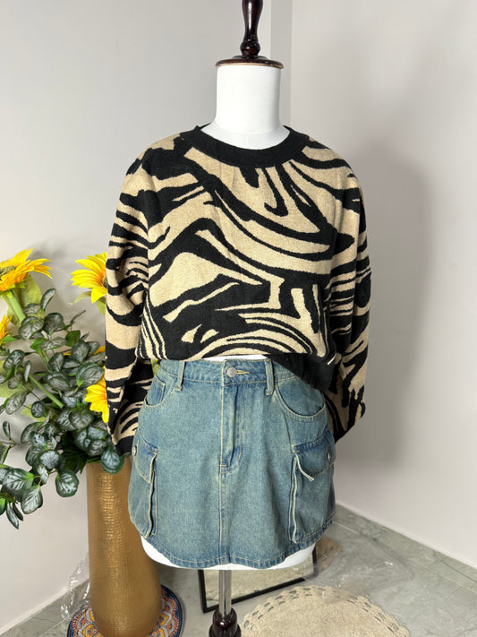 Abstract black sweater