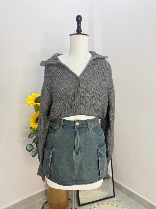 Grey zipper (size s-m)