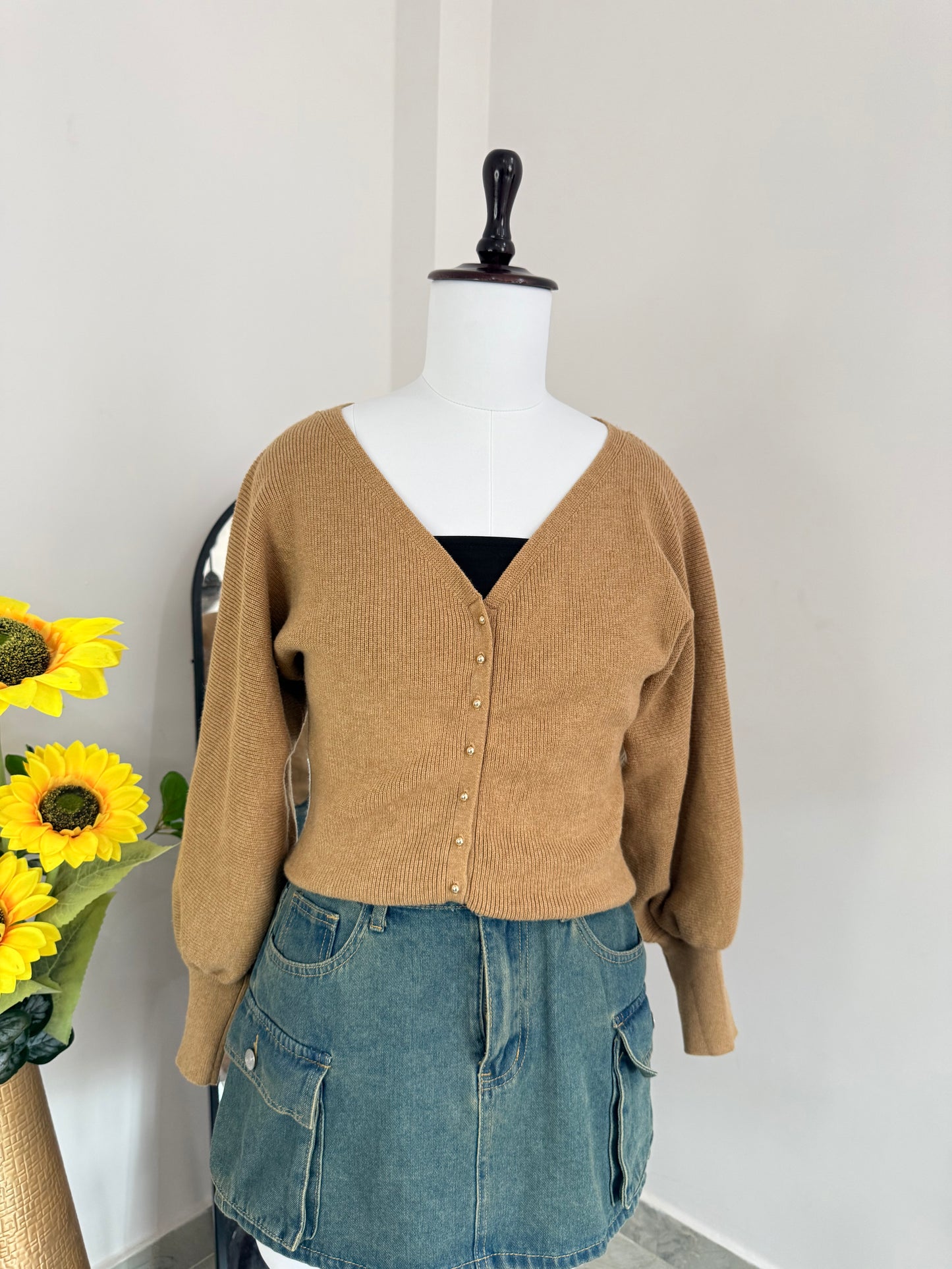 Brown cardigan