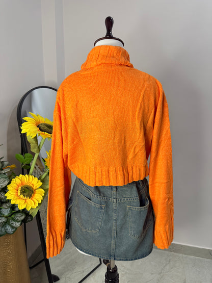 Orange crop sweater