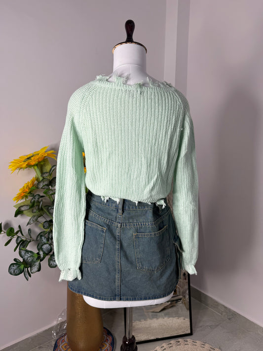 Sea green sweater