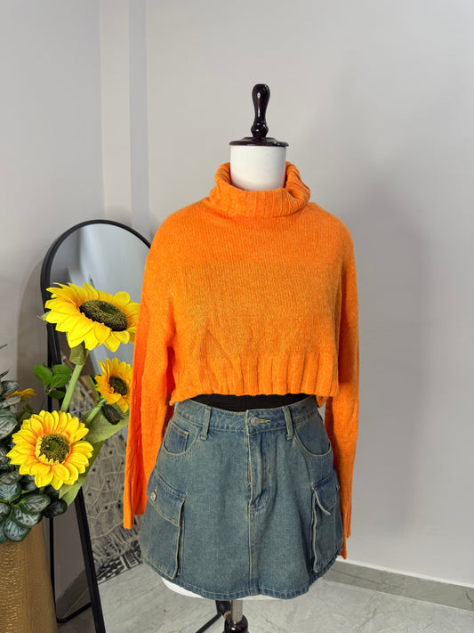 Orange crop sweater