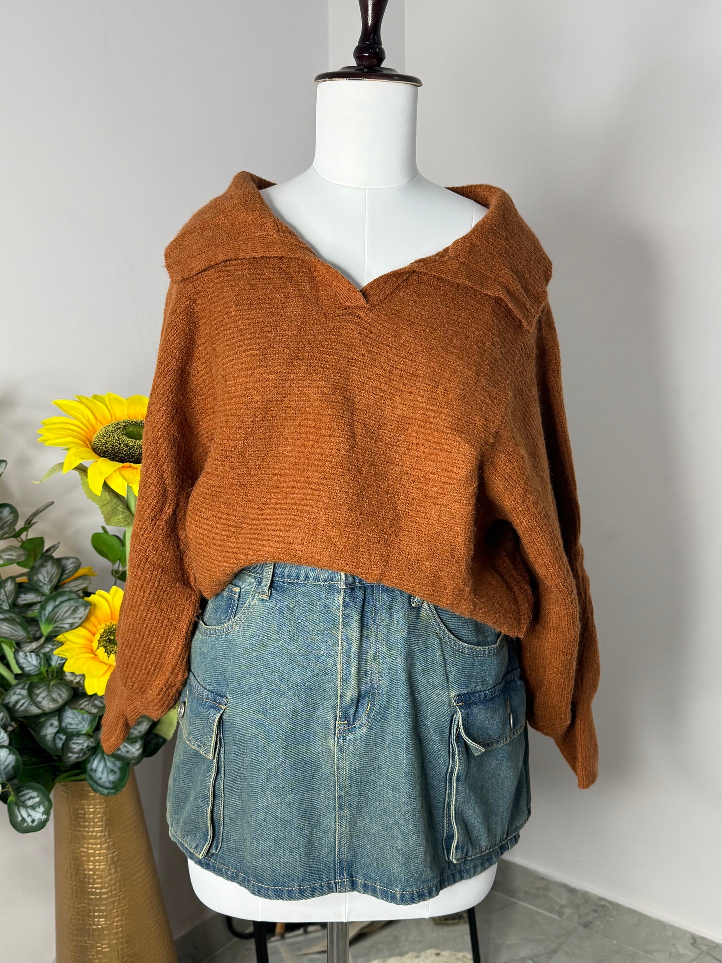 Brown oversized sweater