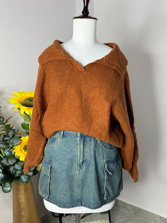 Brown oversized sweater